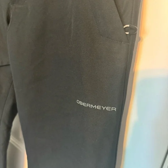 OBERMEYER BRISK BOYS SKI PANTS Teen size L (14-16) Snow black gray like new - Picture 5 of 8